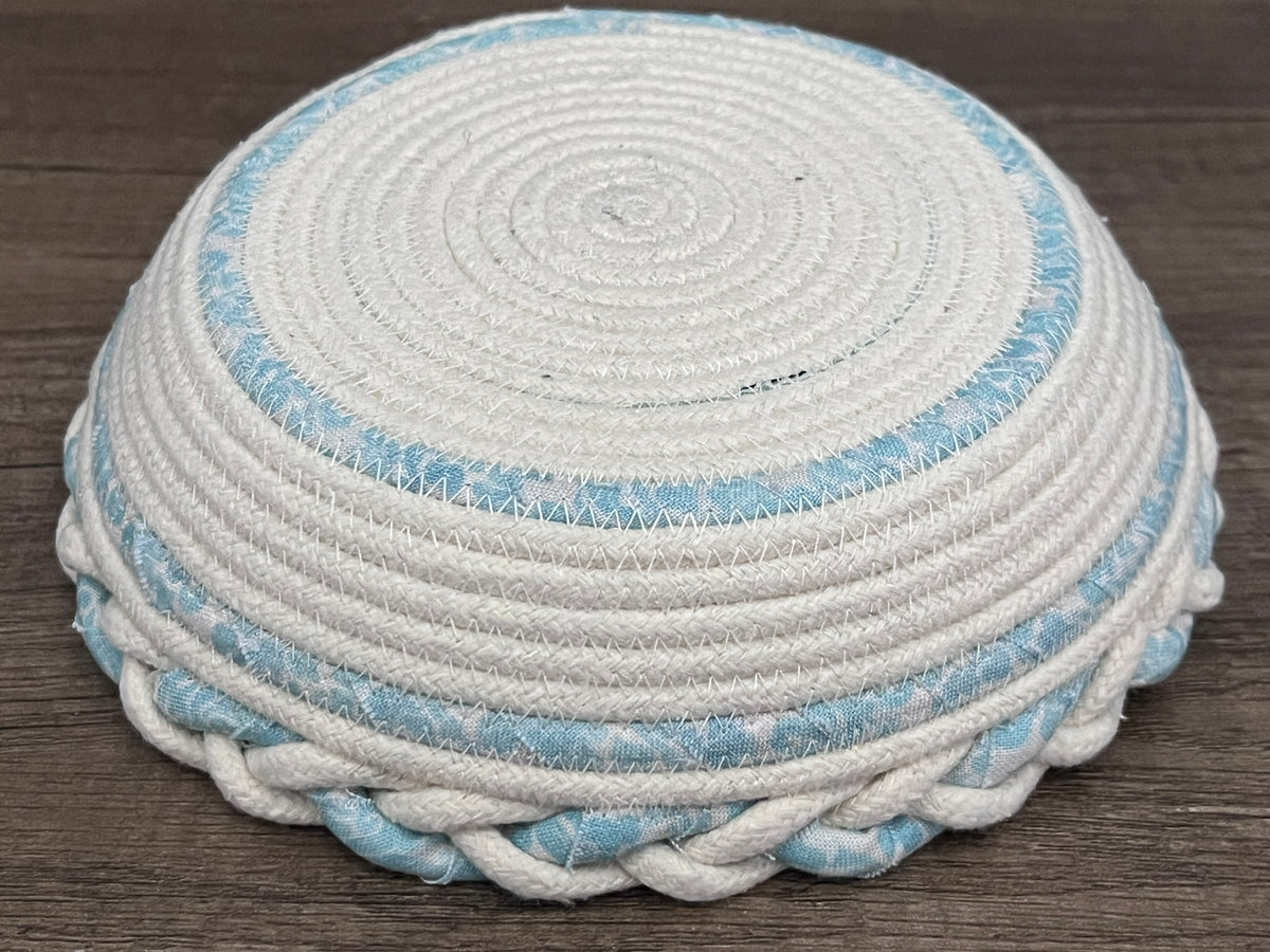 Dainty Hounds Braided Fabric Rope Bowl / Basket
