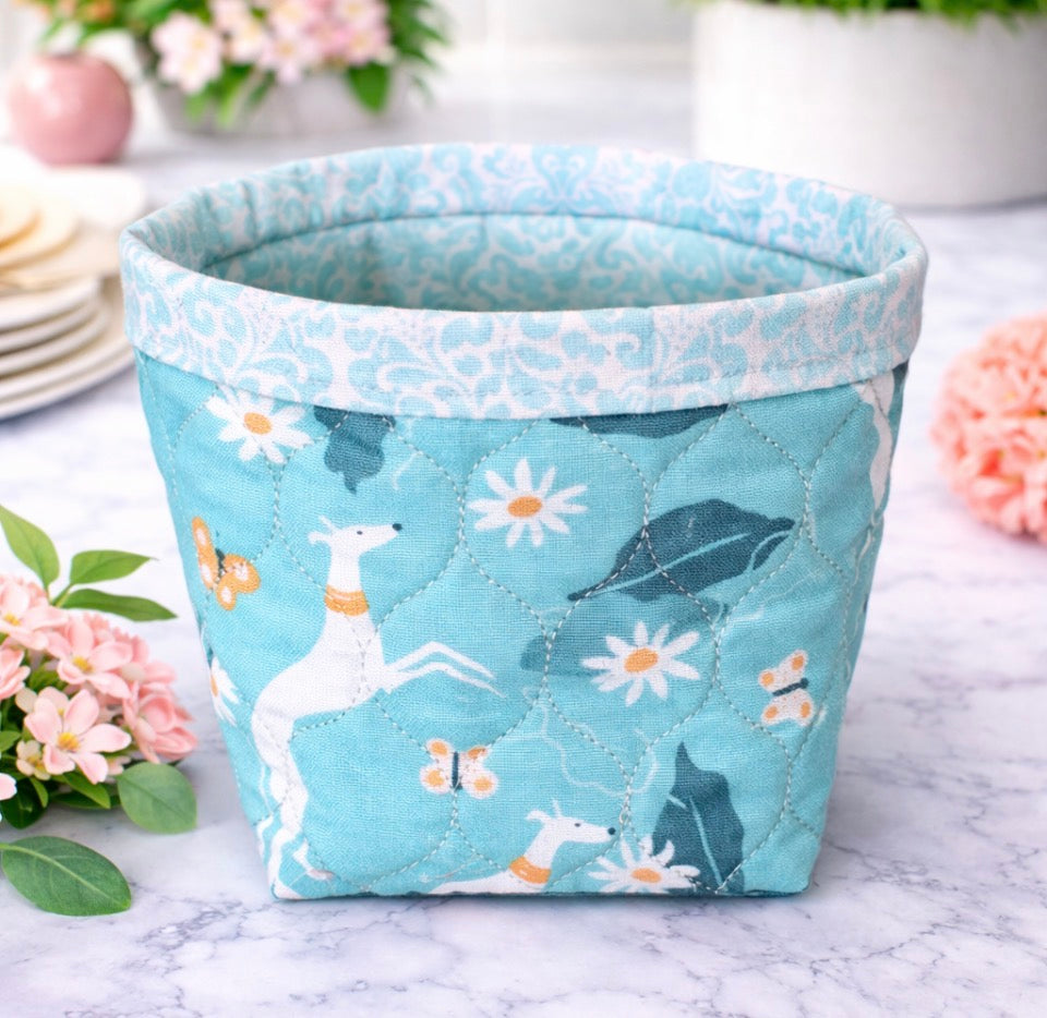 Garden Delight Mini Fabric Basket