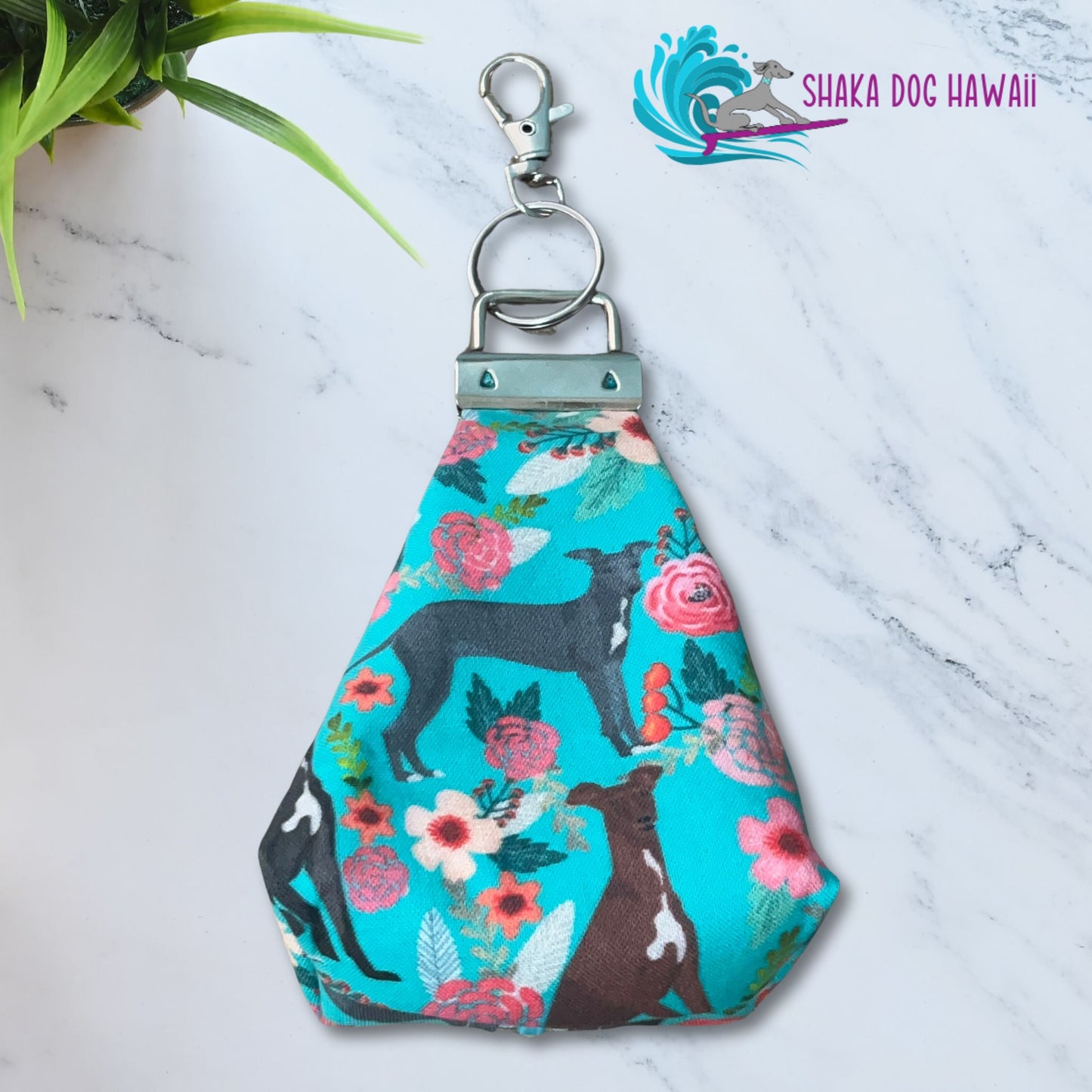 Hounds and Roses Keychain Coin Pouch