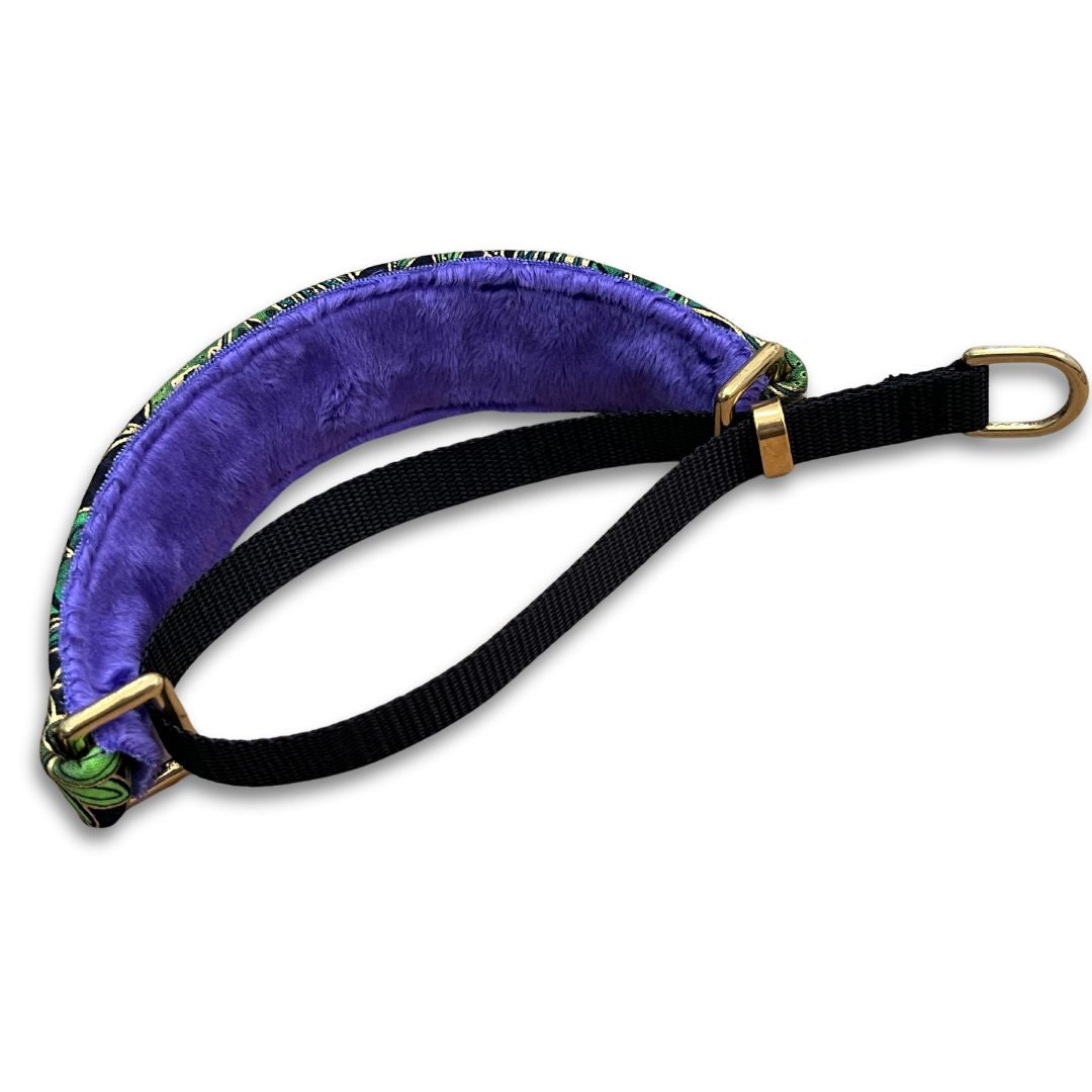 Passion Flower Paradise Purple Walking Hound Collar 8-11"