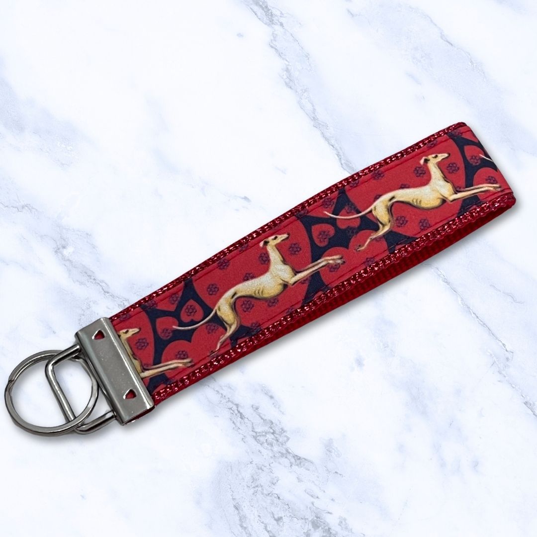 Key Leash Valentine Hounds Red Sparkle