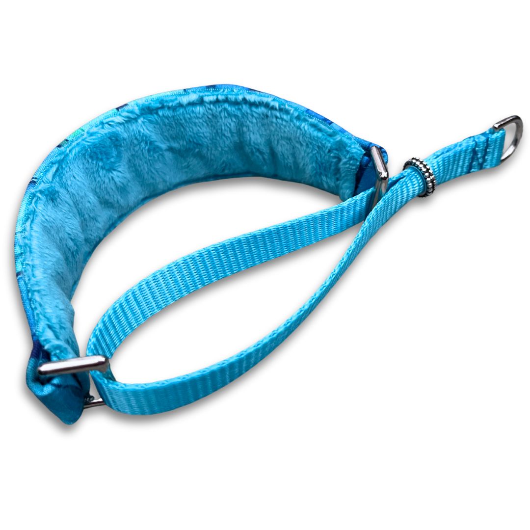 Watercolor Dreams Blue Walking Hound Collar 8-11"