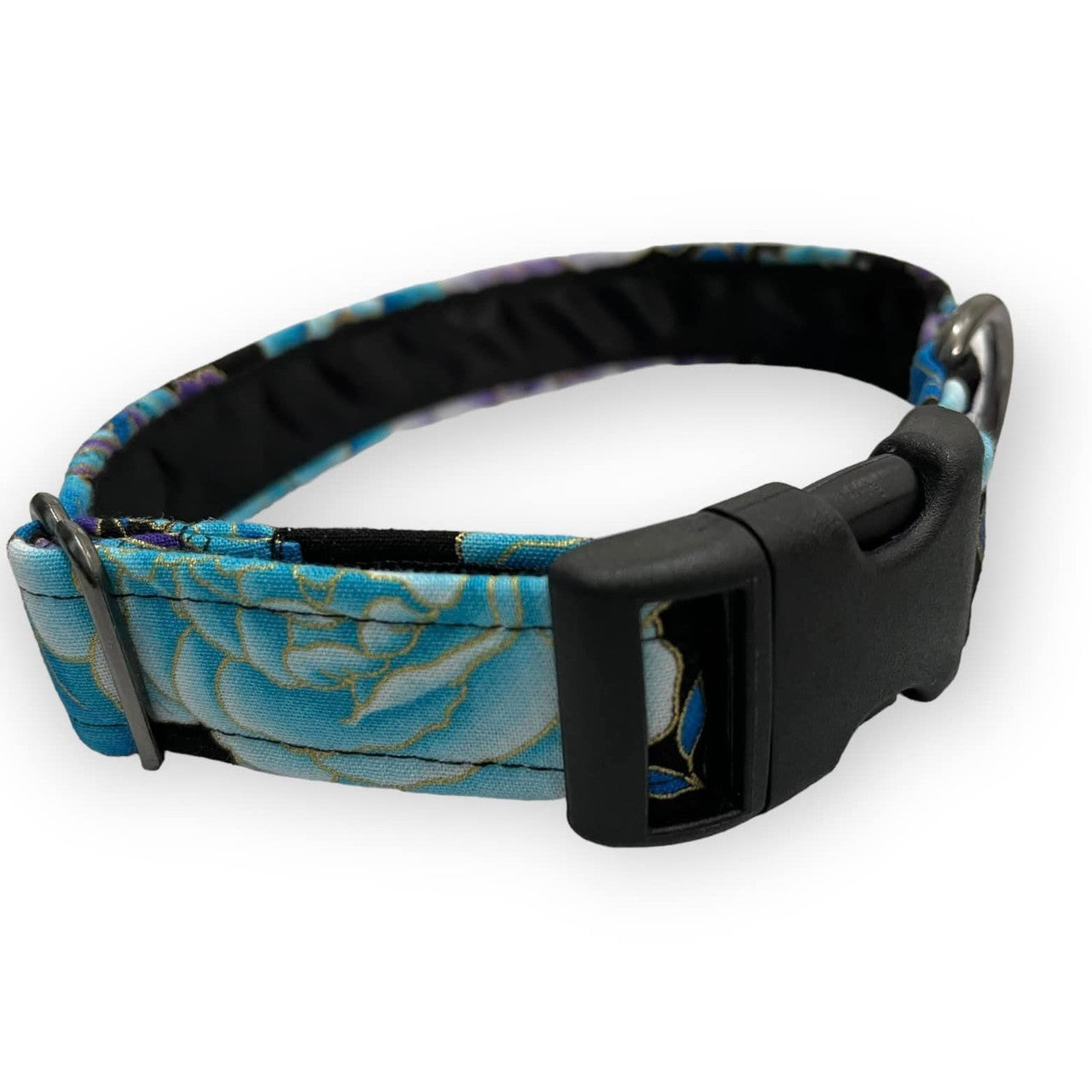 Blue Purple Floral 1 Inch Side Release 10-15"