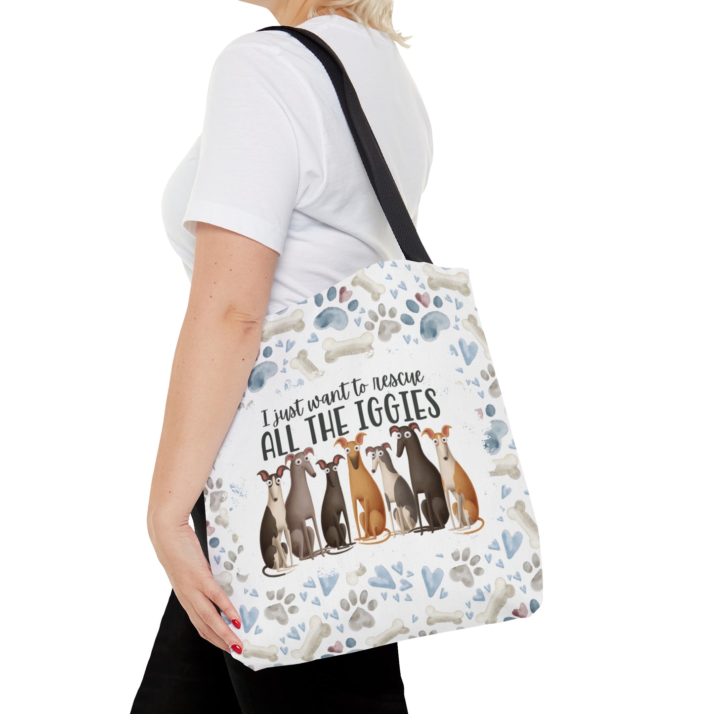 I Just Want To Rescue All The Iggies Italian Greyhound Tote Bag