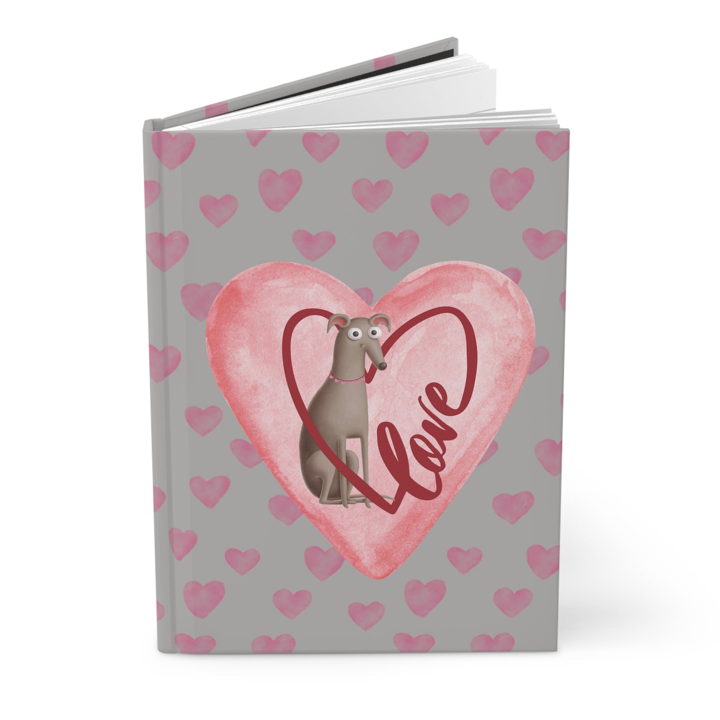 Greyhound Love Iggy Whippet Hardcover Journal