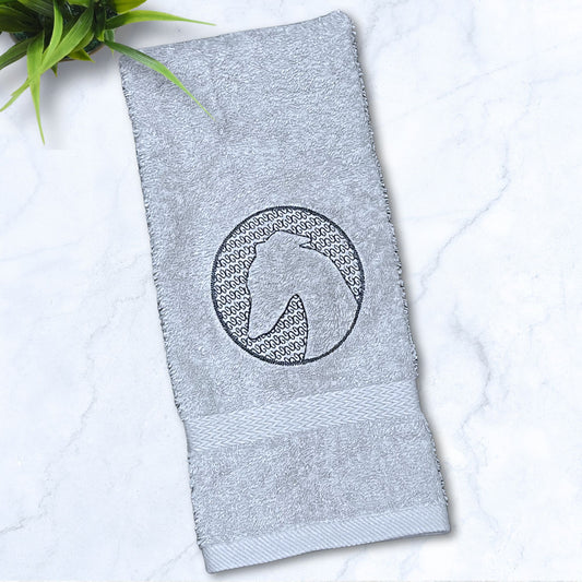 Elegant Greyhound Head Iggy Whippet Grey Hand Towel