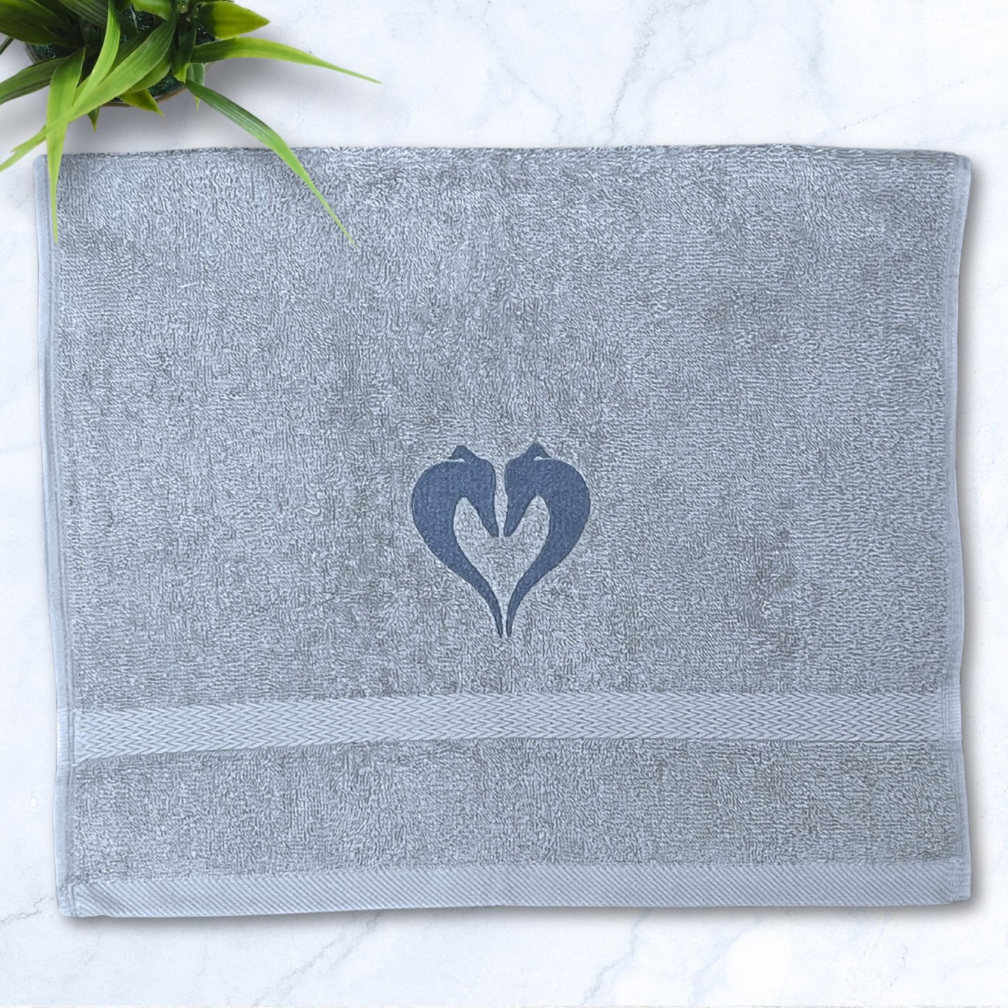 Heart Hounds Iggy Greyhound Whippet Grey Hand Towel