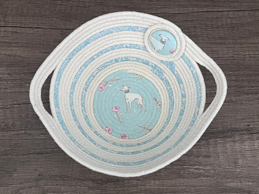 Dainty Hounds Italian Greyhound Rope Bowl / Basket