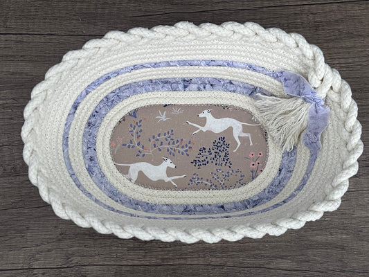 Garden Frolic Italian Greyhound Rope Bowl / Basket