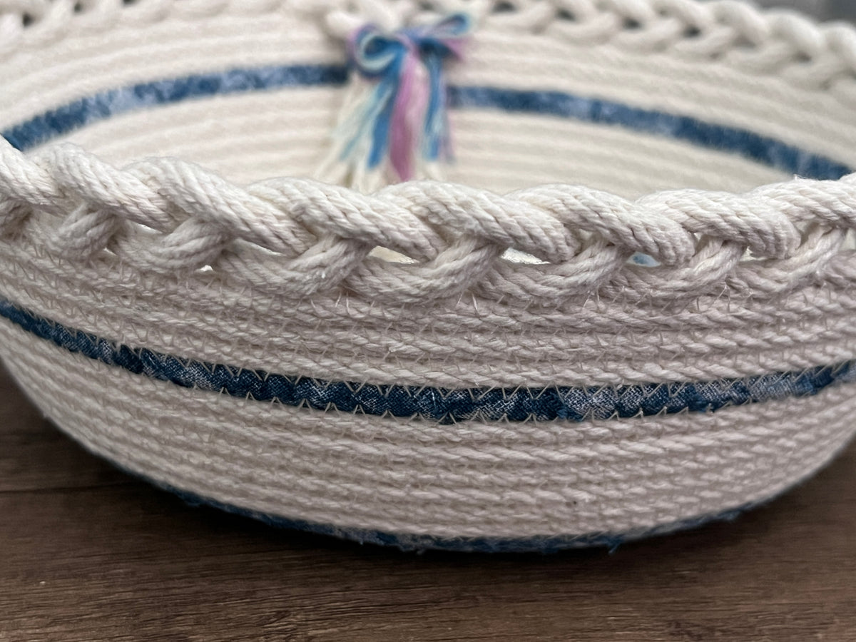 Festive Fall Hounds Greyhound Whippet Rope Bowl / Basket