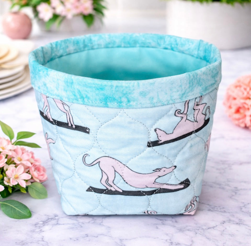 Yoga Hounds Mini Fabric Basket