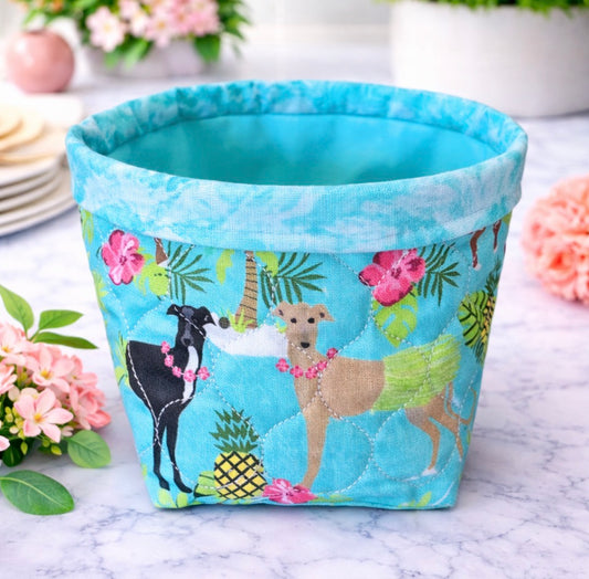 Hula Hounds Mini Fabric Basket