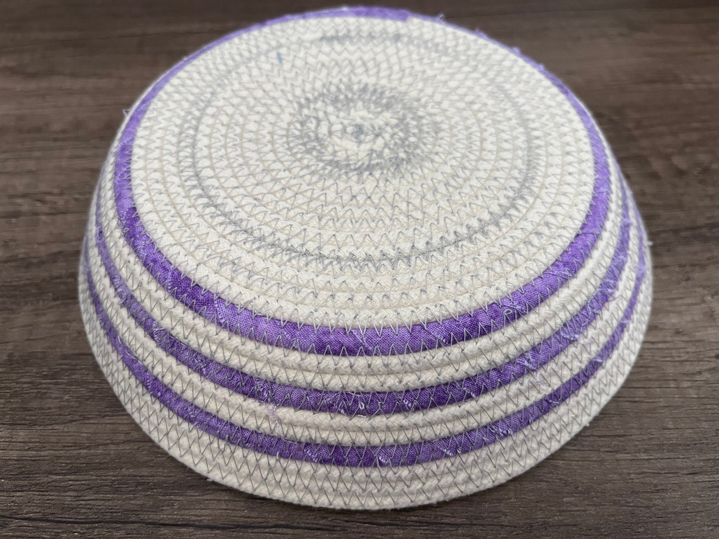 Yoga Hounds Lavender Whippet Fabric Rope Bowl / Basket