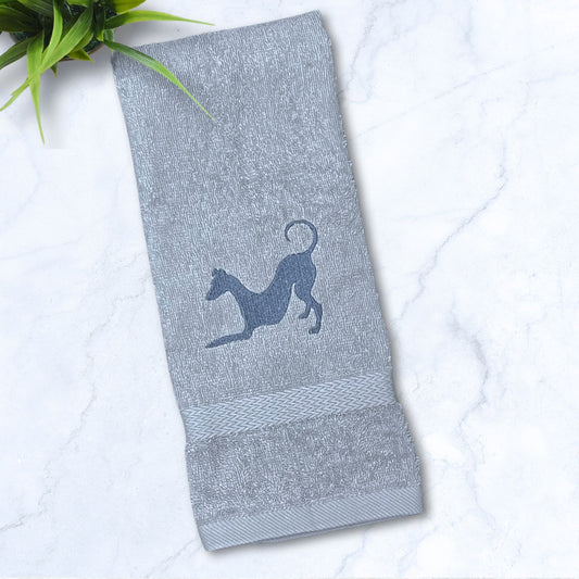 Playbow Hound Whippet Iggy Greyhound Grey Hand Towel