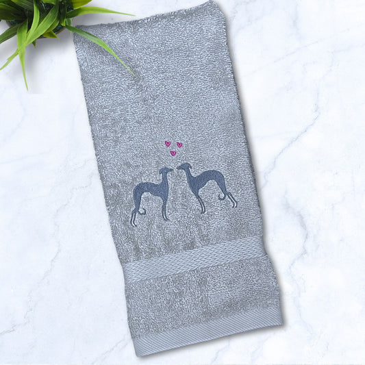 Snoot To Snoot Iggy Greyhound Whippet Grey Hand Towel