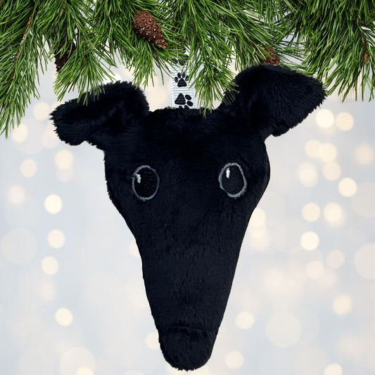Houndie Head Ornament Black
