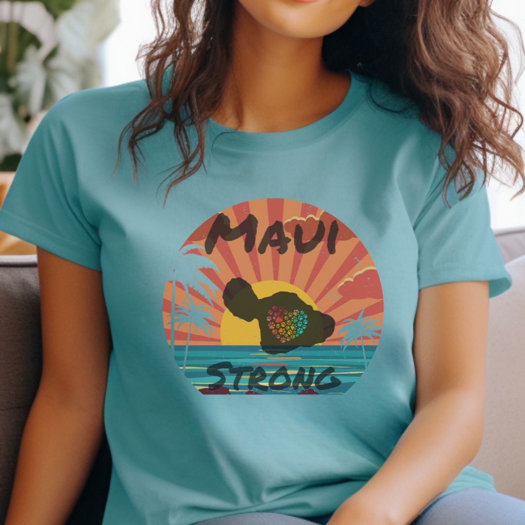 Maui Strong Fundraiser T-Shirt Unisex Jersey Short Sleeve Tee