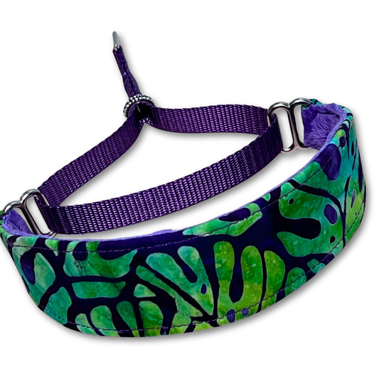 Batik Monstera Walking Hound Collar 9-12"