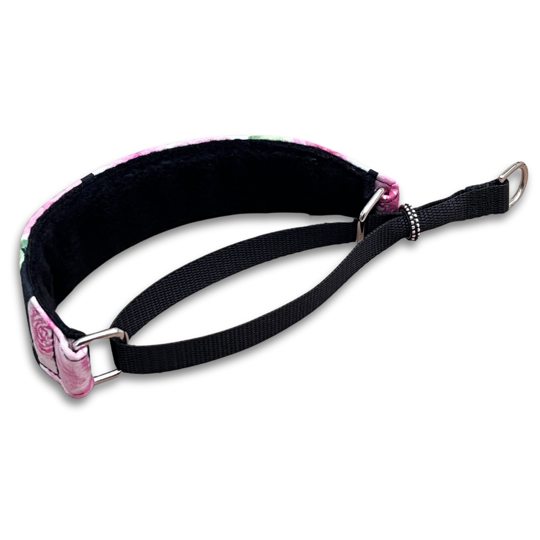 Roses and Stripes Walking Hound Collar  8-11"
