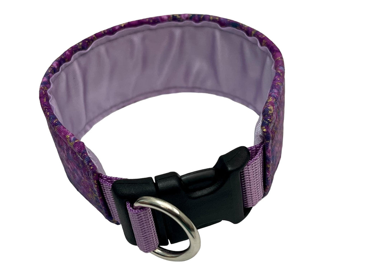 Bubble Shimmer Purple Clip Hound Collar 10"