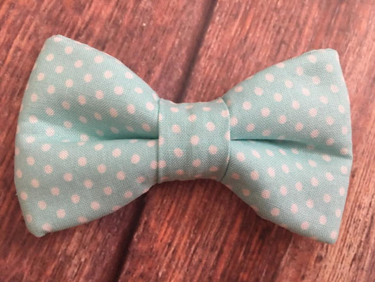 Pin Dots Aqua BowTie