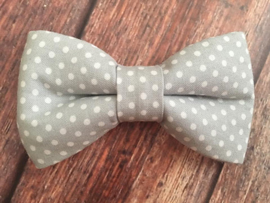 Pin Dots Light Grey BowTie