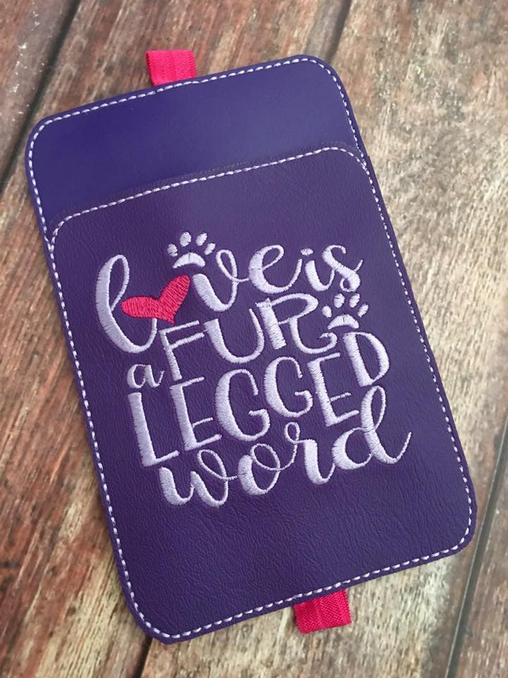 Planner Pocket Band - Love Is A Fur Legged Word Purple
