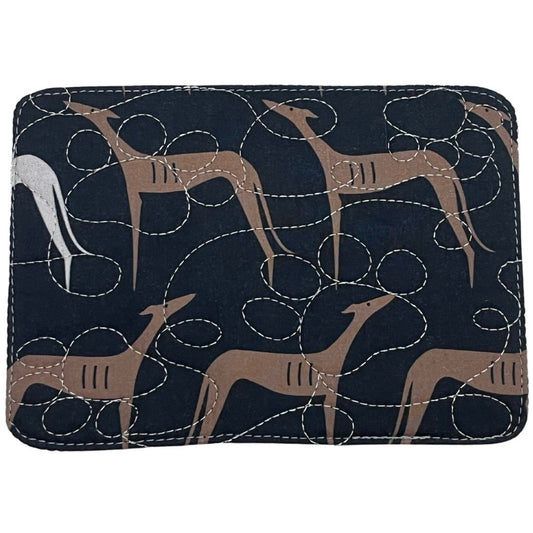 Mug Rug - Neck Stretch Greyhound Quilted Paw Prints