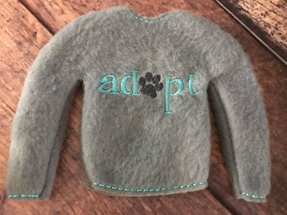 Elf Sweater Adopt Grey / Aqua