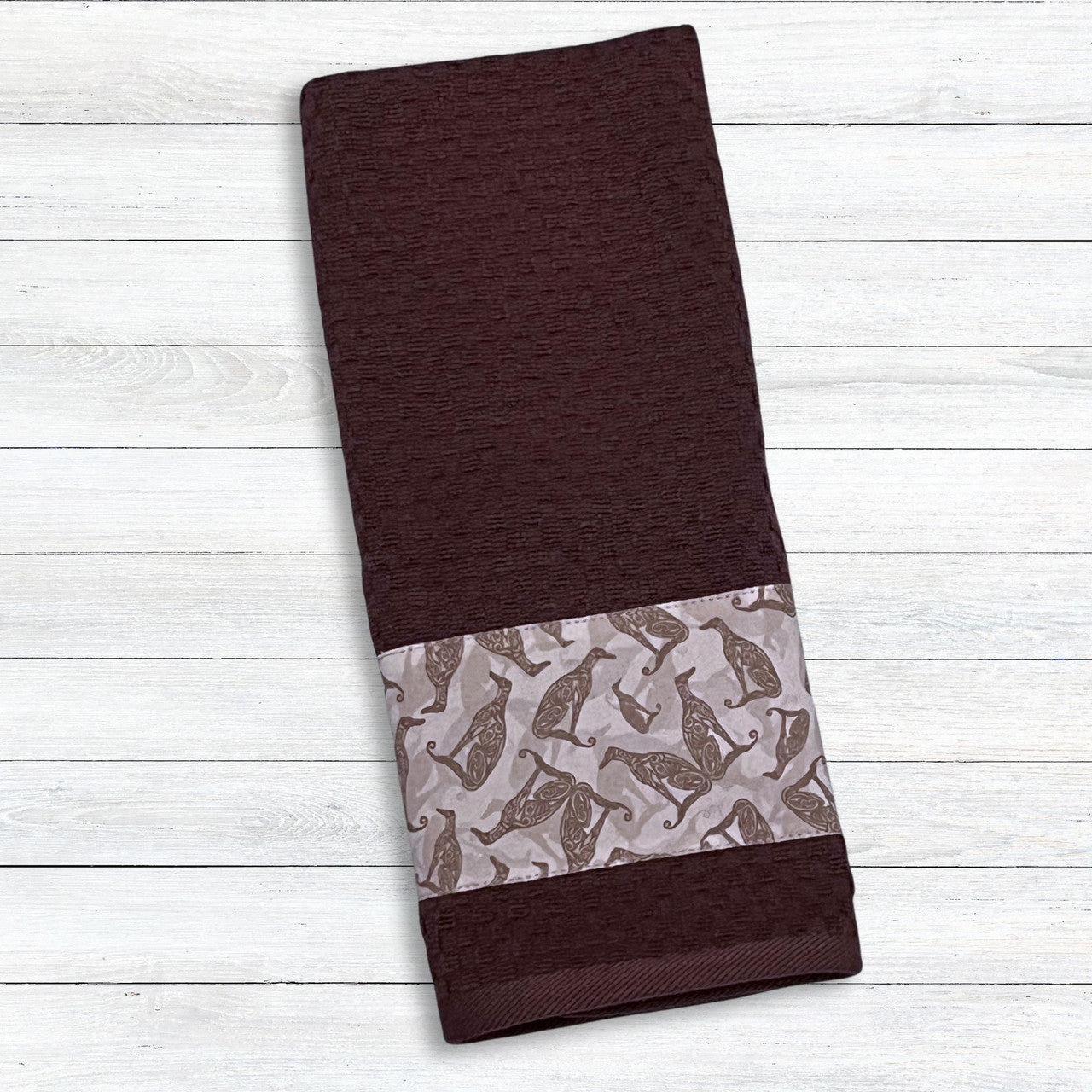 Deco Greyhounds Scattered Chocolate Kitchen Towel