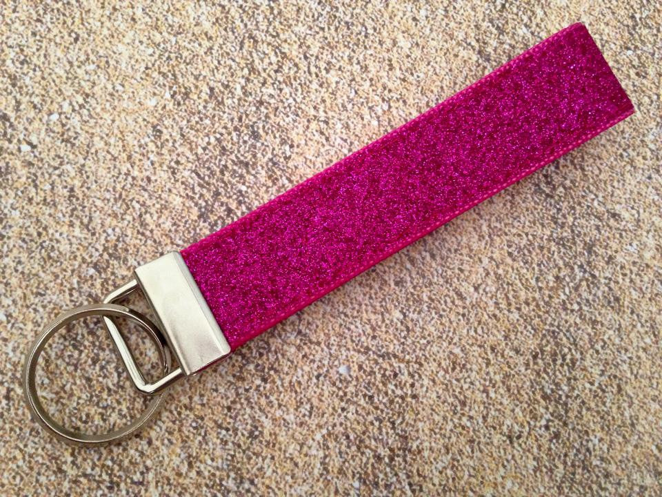 Key Leash - Glitter Hot Pink 9"