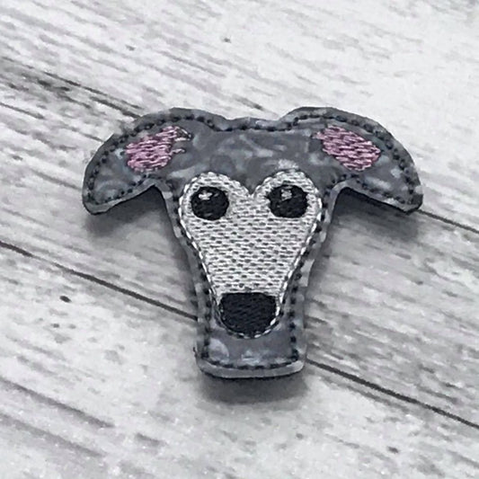 Magnet - Houndie Head Grey Marble with Mask