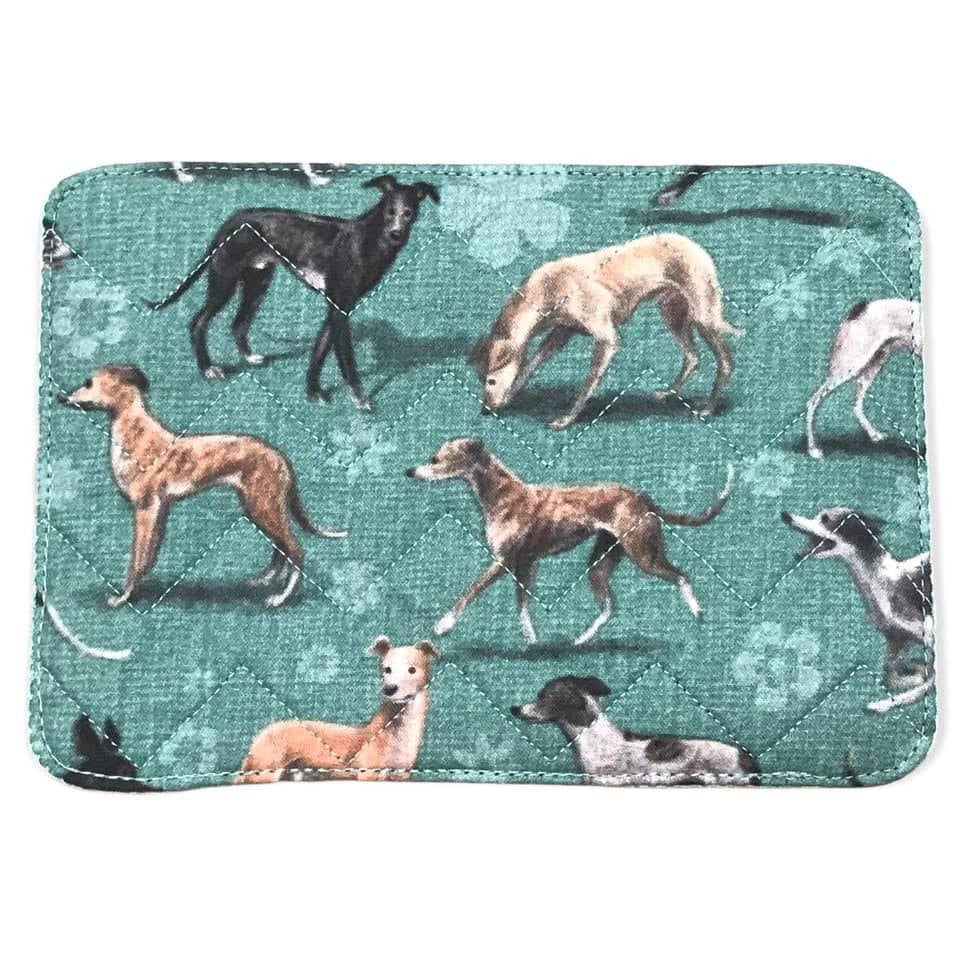 Mug Rug - Happy Hounds Quilted Chevron