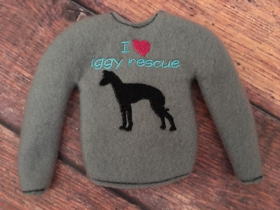 Elf Sweater i love iggy rescue