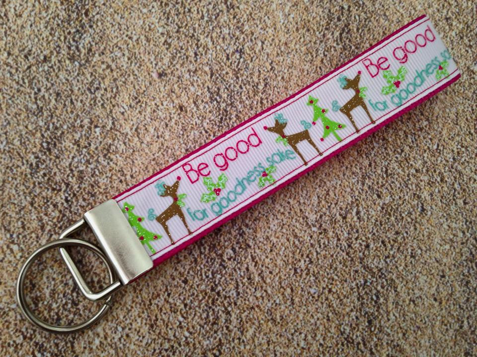 Key Leash - Be Good For Goodness Sake Reindeer 10"