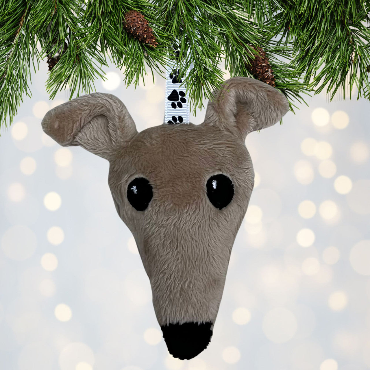 Houndie Head Ornament Tan